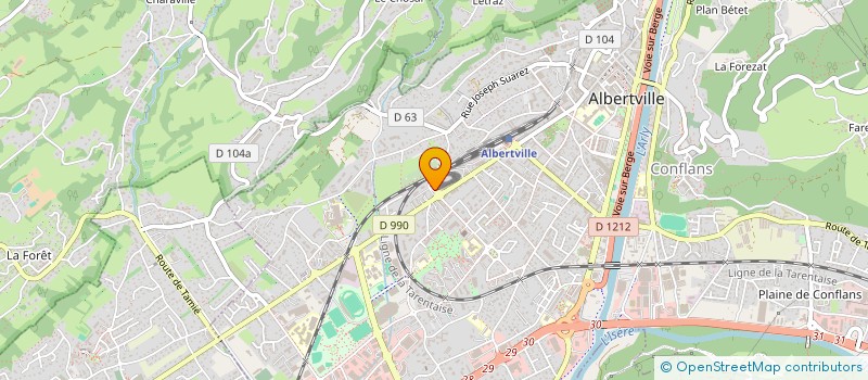 localisation de l'entreprise ENOL  ALBERTVILLE