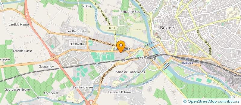 localisation de l'entreprise ENOVIA à BEZIERS