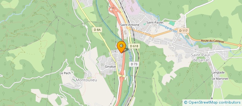 localisation de l'entreprise ENPJ 09 à MONTOULIEU