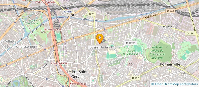 localisation de l'entreprise ENR ECO FRANCE à PANTIN