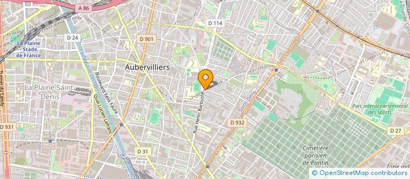 localisation de l'entreprise ENRA à AUBERVILLIERS