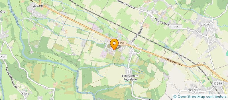 localisation de l'entreprise ENROBES DU HAUT BEARN à ESCOUT