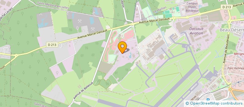 localisation de l'entreprise ENROBES SUD à MERIGNAC