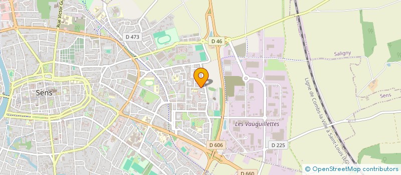 localisation de l'entreprise ENRT  SENS