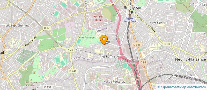 localisation de l'entreprise ENS AUTOMOBILE  MONTREUIL