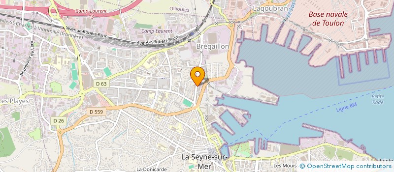 localisation de l'entreprise ENSA à LA SEYNE-SUR-MER