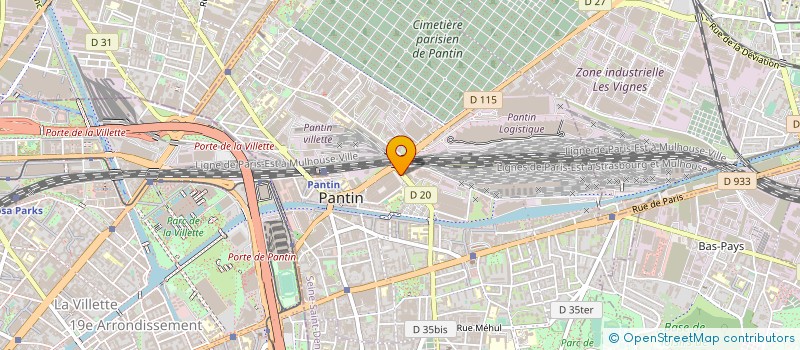 localisation de l'entreprise ENSAR  PANTIN