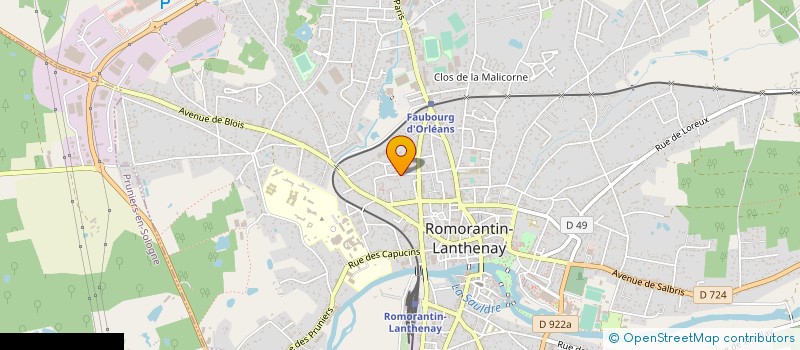 localisation de l'entreprise ENSCENE  ROMORANTIN-LANTHENAY