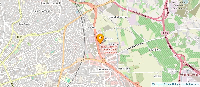 localisation de l'entreprise ENSE ORB  BEZIERS