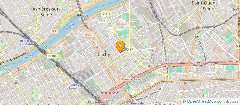 localisation de l'entreprise ENSEIGNEMENT DE LA CONDUITE ET DE LA SECURITE ROUTIERE à CLICHY