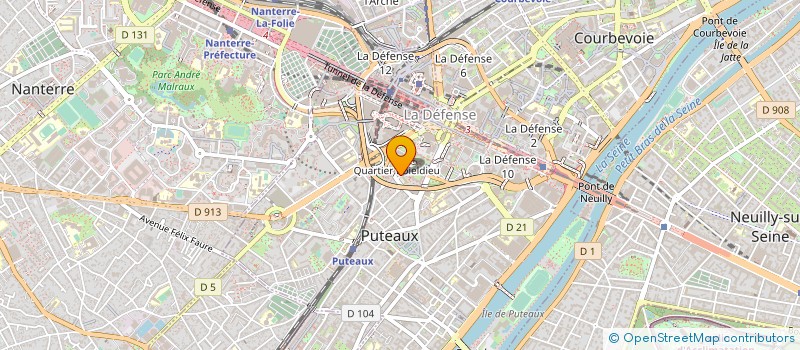 localisation de l'entreprise ENSEIGNEMENT FORMATION TOURISME à PUTEAUX