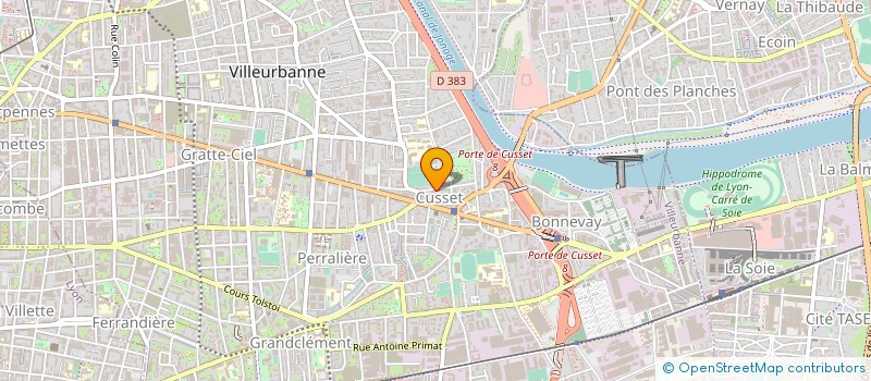 localisation de l'entreprise ENSEIGNEMENT MUSICAL DE L'EST LYONNAIS à VILLEURBANNE