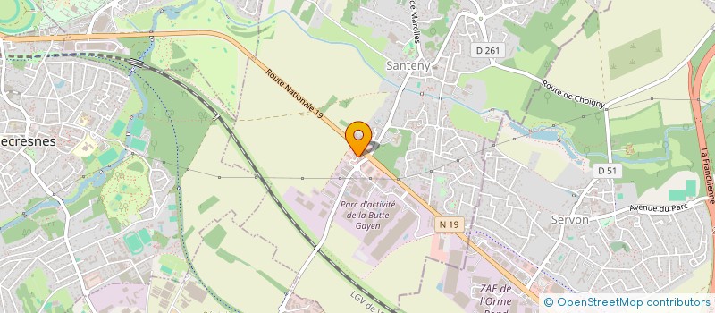 localisation de l'entreprise ENSEIGNES.COM  SANTENY