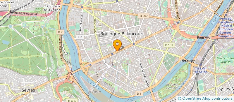 localisation de l'entreprise ENSELEC TECHNOLOGIES à BOULOGNE-BILLANCOURT