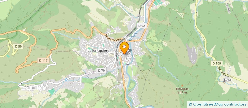 localisation de l'entreprise ENSEMB INSTRUM DES HAUTS DE L AUDE à QUILLAN
