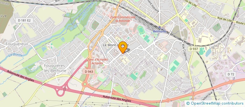 localisation de l'entreprise ENSEMBLE AGISSONS POUR L'AVENIR à BETHUNE
