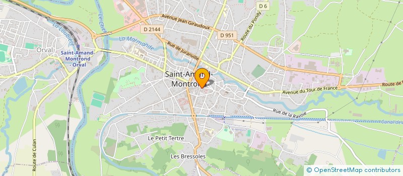 localisation de l'entreprise ENSEMBLE CHORAL MODULATIONS  SAINT-AMAND-MONTROND