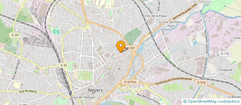 localisation de l'entreprise ENSEMBLE DE GUITARES DE L'ECOLE NATIONALE DE MUSIQUE DE NEVERS à NEVERS