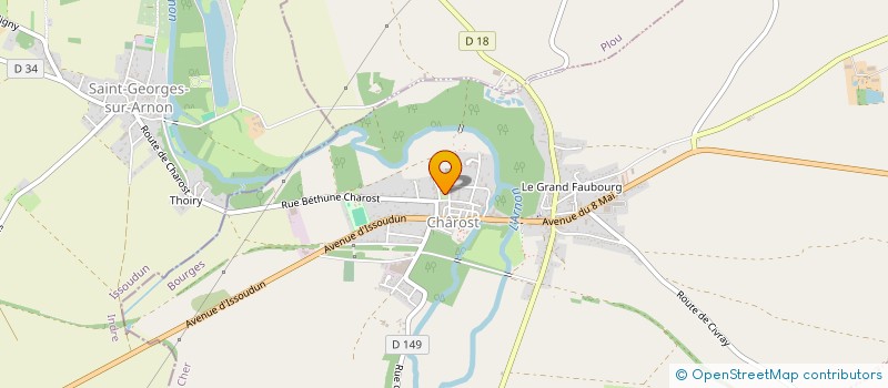 localisation de l'entreprise ENSEMBLE ET SOLIDAIRES - UNION NATIONALE DES RETRAITES ET PERSONNES AGEES  - U. N. R. P. A  (SECTION DE CHAROST)  CHAROST