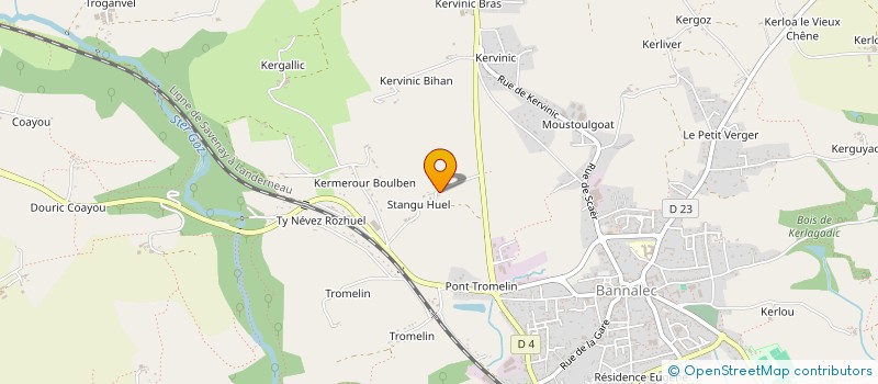 localisation de l'entreprise ENSEMBLE FOLKLORIQUE DES GENETS D'OR  BANNALEC