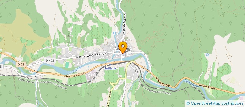 localisation de l'entreprise ENSEMBLE ICI-VALLEE DE LA DROME/DIOIS  SAILLANS