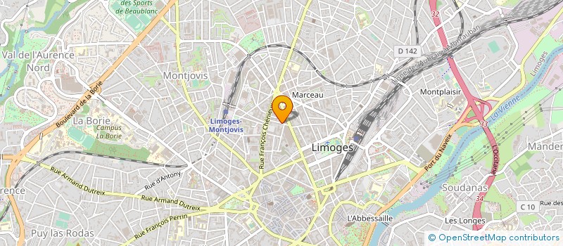 localisation de l'entreprise ENSEMBLE IMMOBILIER LE MIROIR à LIMOGES