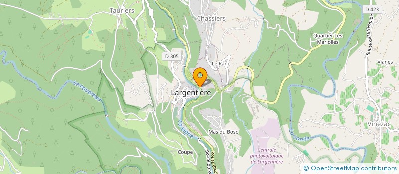 localisation de l'entreprise ENSEMBLE INTERPAROISSIAL à LARGENTIERE