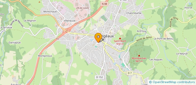 localisation de l'entreprise ENSEMBLE L'AVENIR  YSSINGEAUX