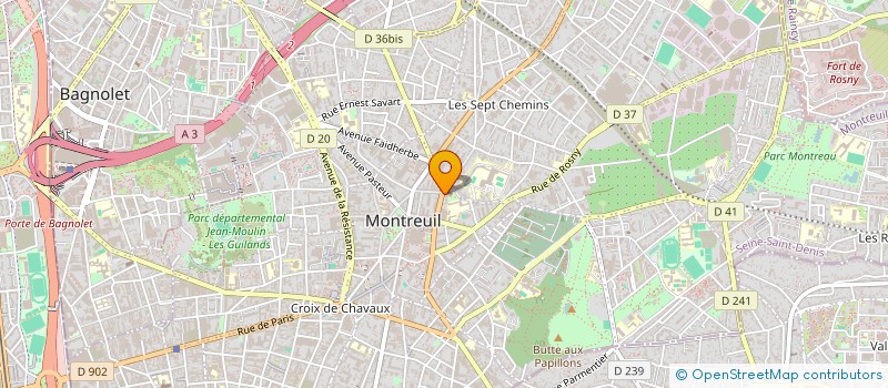 localisation de l'entreprise ENSEMBLE NOTRE QUARTIER à MONTREUIL