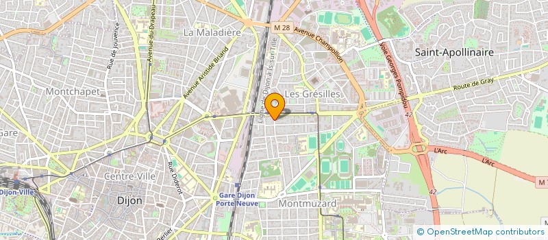 localisation de l'entreprise ENSEMBLE ORCHESTRAL DE DIJON  DIJON