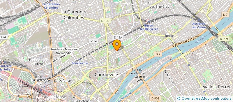 localisation de l'entreprise ENSEMBLE ORCHESTRAL DES HAUTS-DE-SEINE à COURBEVOIE