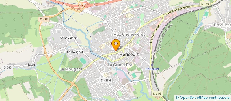 localisation de l'entreprise ENSEMBLE PAROISSES HERICOURT  HERICOURT