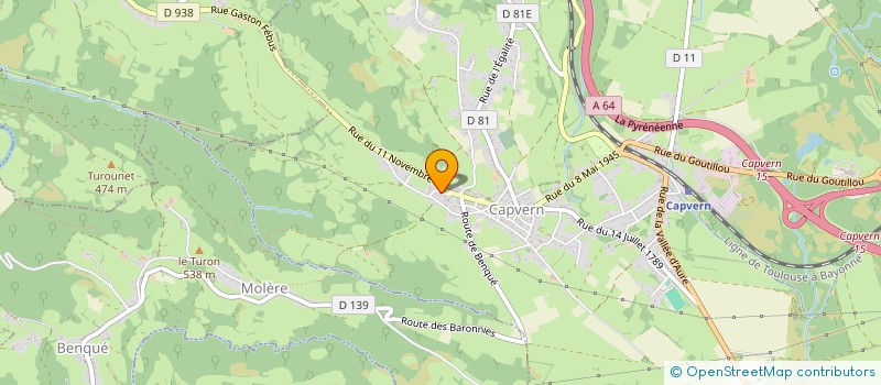 localisation de l'entreprise ENSEMBLE PAROISSIAL DE CAPVERN AVEZAC  CAPVERN