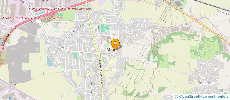 localisation de l'entreprise ENSEMBLE PAROISSIAL MIONS ST PIERRE DE CHANDIEU TOUSSIEU  MIONS