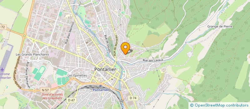 localisation de l'entreprise ENSEMBLE POUR DES LOISIRS ADAPTES DE PLEINE NATURE  PONTARLIER