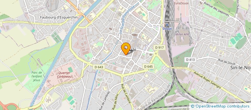 localisation de l'entreprise ENSEMBLE POUR DOUAI  DOUAI