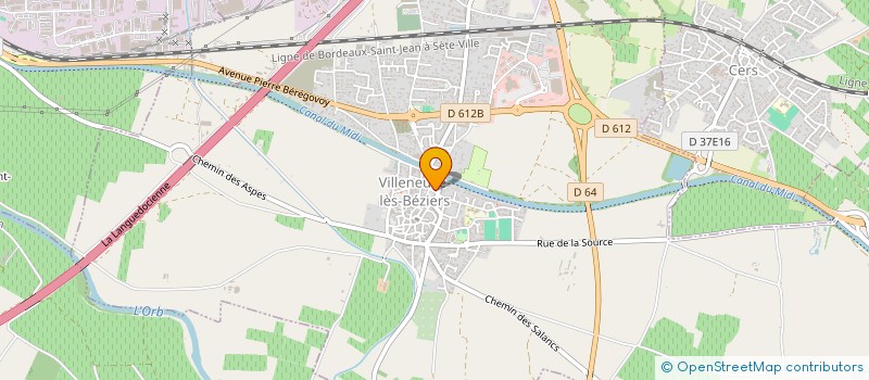localisation de l'entreprise ENSEMBLE POUR L'HOPITAL GALAGALA à VILLENEUVE-LES-BEZIERS
