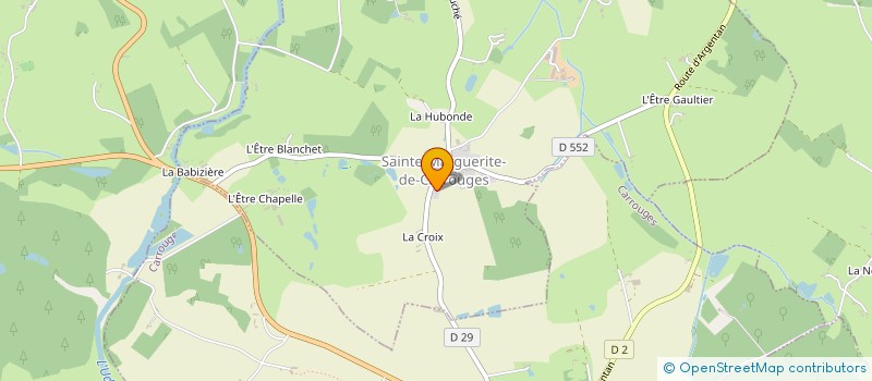 localisation de l'entreprise ENSEMBLE POUR LA RESTAURATION DE L'EGLISE DE STE MARGUERITE DE CARROUGES à SAINTE-MARGUERITE-DE-CARROUGES