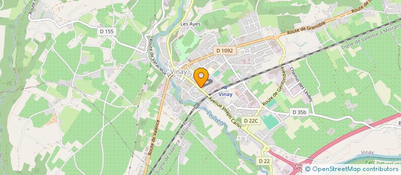 localisation de l'entreprise ENSEMBLE POUR LA VIE ASSOCIATION DES FAMILLES ET RESIDENTS DE L'HOPITAL ET DU FOYER LOGEMENT DE VINAY  VINAY