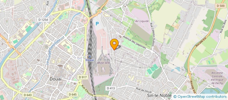 localisation de l'entreprise ENSEMBLE S POUR LA CLOCHETTE à DOUAI