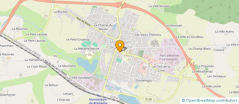 localisation de l'entreprise ENSEMBLE SCOLAIRE LA PROVIDENCE EN BROCELIANDE  MONTAUBAN-DE-BRETAGNE