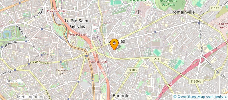 localisation de l'entreprise ENSEMBLE SPORTIF ET ARTISTIQUE WOISEEN à LES LILAS
