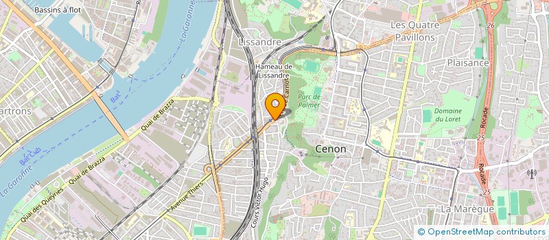 localisation de l'entreprise ENSEMBLE SUR LA ROUTE à CENON