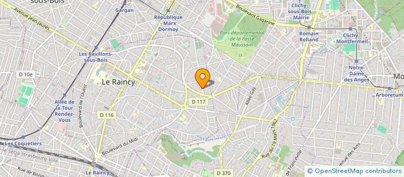 localisation de l'entreprise ENSEMBLE VERS LA REUSSITE à LE RAINCY