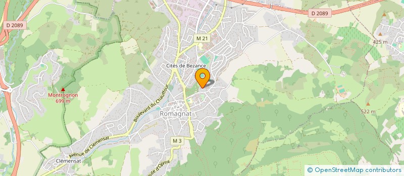 localisation de l'entreprise ENSEMBLE VOCAL AETHERIS  ROMAGNAT