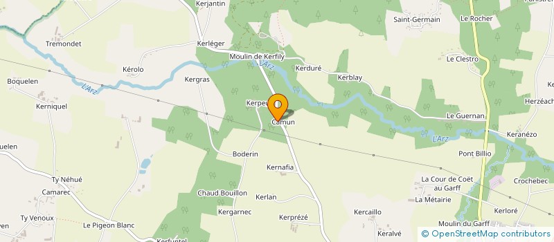 localisation de l'entreprise ENSEMBLE VOCAL ARMOR ARGOAT  ELVEN