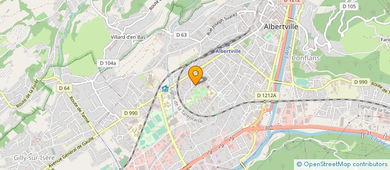 localisation de l'entreprise ENSEMBLE VOCAL CANTABILE à ALBERTVILLE