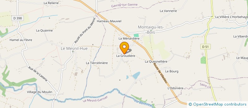 localisation de l'entreprise ENSEMBLE VOCAL DE VILLEDIEU LES POELES  MONTAIGU-LES-BOIS