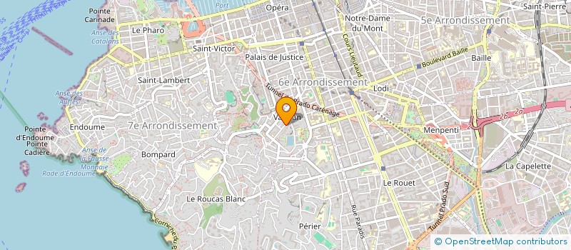 localisation de l'entreprise ENSEMBLE VOCAL DOUBLES CROCHES à MARSEILLE