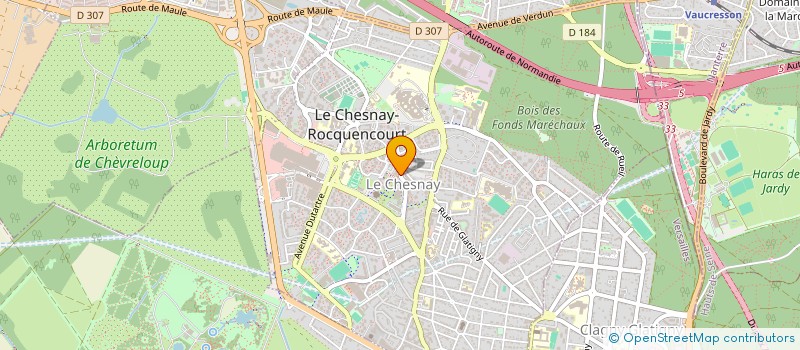 localisation de l'entreprise ENSEMBLE VOCAL DU CHESNAY  LE CHESNAY-ROCQUENCOURT